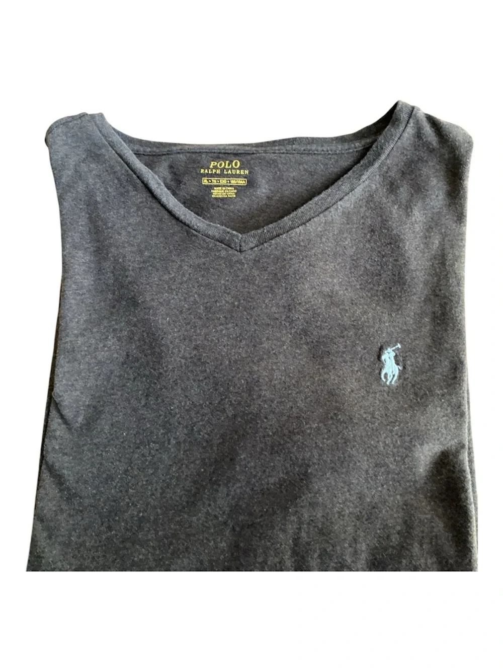 Polo by Ralph Lauren Brown V-Neck Tee with Logo